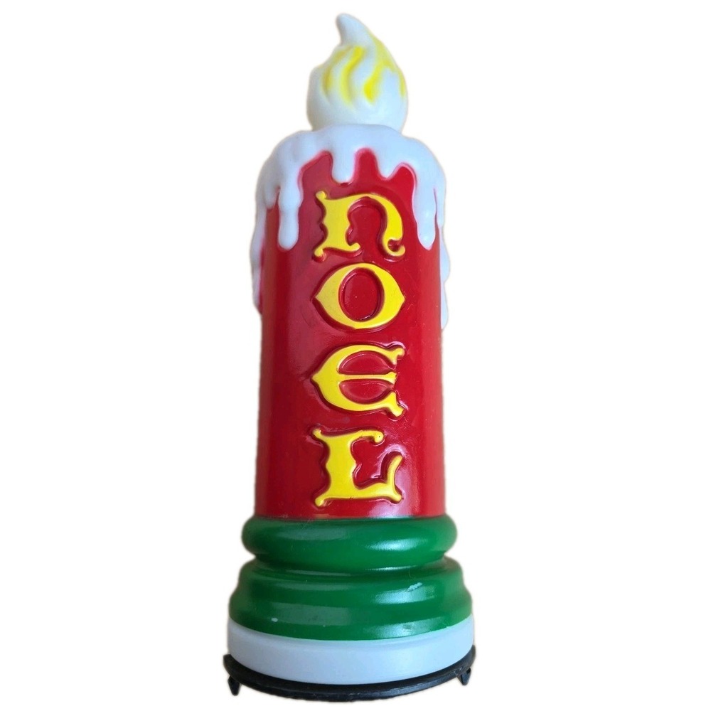 NOEL CANDLE Vintage 1995 Plastic Blow Mold 10" Christmas Holiday Decor *No Cord
